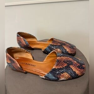 Lucky Brand Snakeskin Ballet Flat Shoes